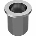 Bsc Preferred Heavy Duty Twist-Resistant Rivet Nut Steel 1/4-20 Interior Thread .085-.145 Material Thick, 10PK 90720A460